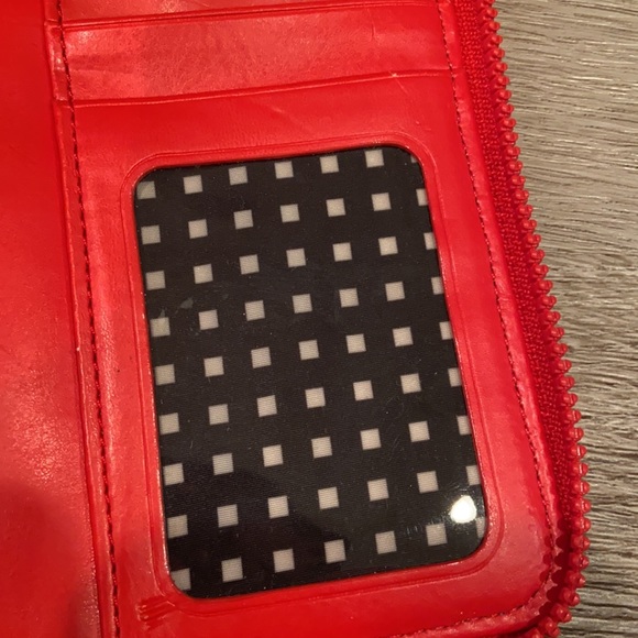 Kate Spade Saturday Red Flora Clutch Wallet - Picture 5 of 5